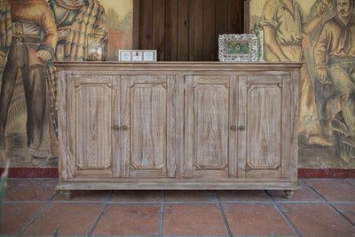 71’’ Sand Solid and Manufactured Wood Distressed Credenza - Sideboards