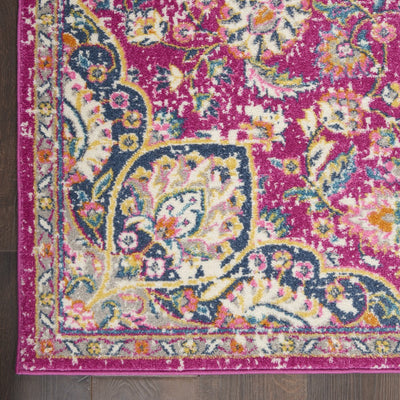 8’ Pink Dhurrie Runner Rug - Area Rugs