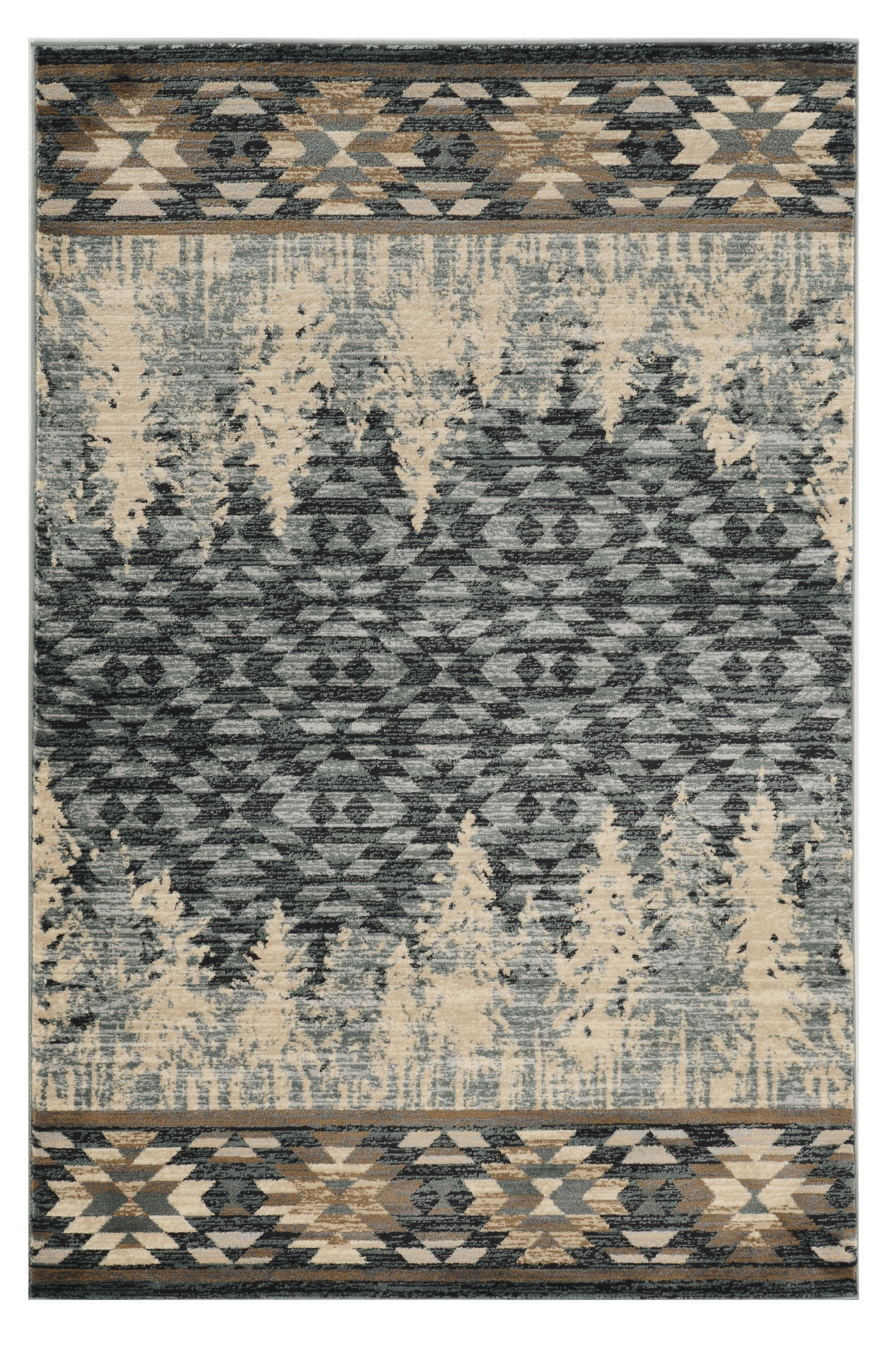 8’X10’ Slate Blue Machine Woven Pinegrove Lodge Indoor Area Rug - Area Rugs