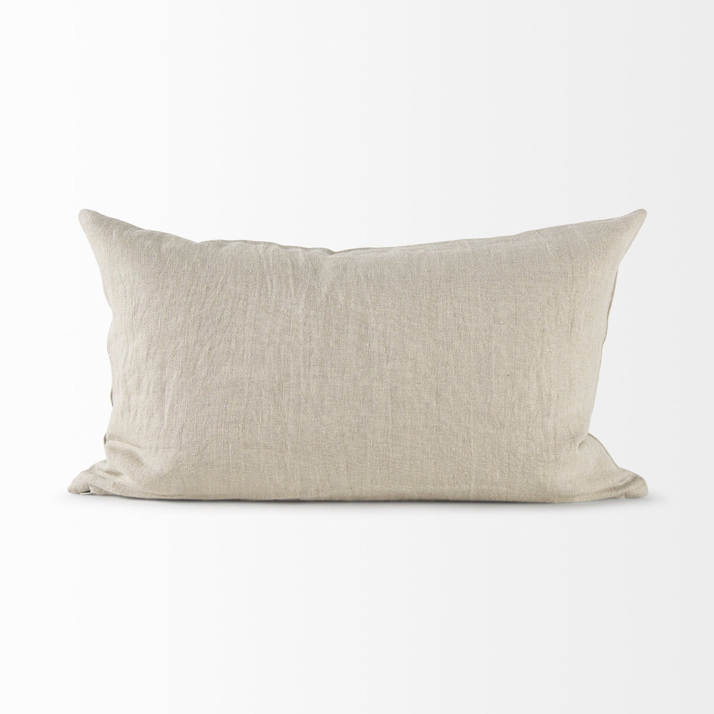 Beige And White Patterned Lumbar Pillow Cover - Accent Throw Pillows