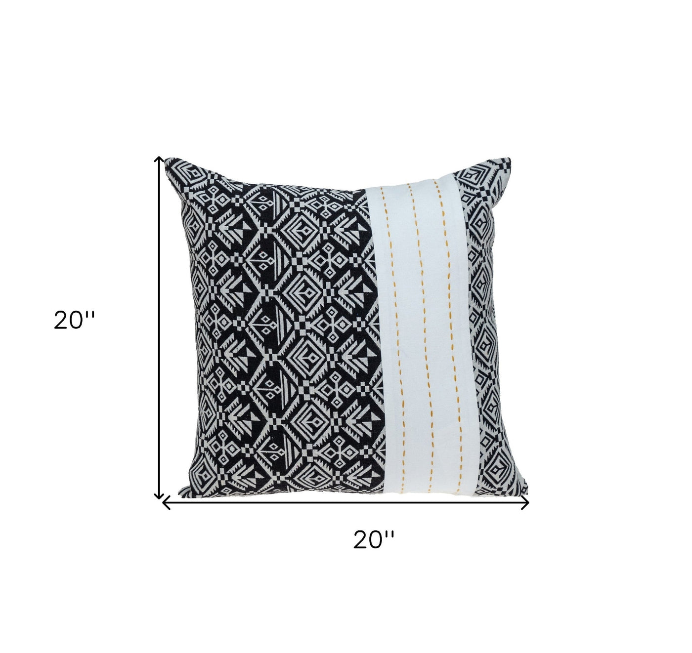 Black And White Modern Throw Pillow - Accent Throw Pillows