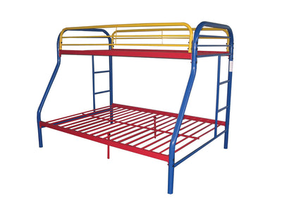 78’’ X 54’’ X 60’’ Twin Over Full Rainbow Metal Tube Bunk Bed - Bunk Beds