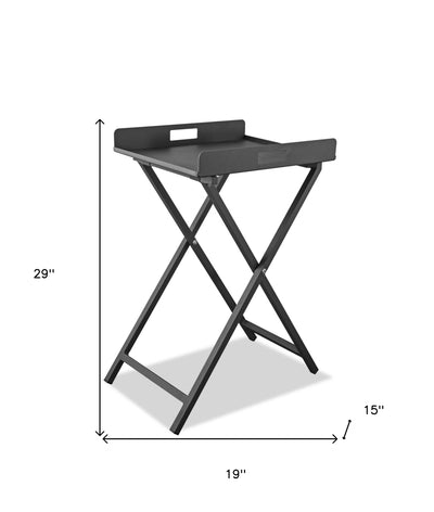 Gray Aluminum Indoor Outdoor Tray Table - Tray Tables