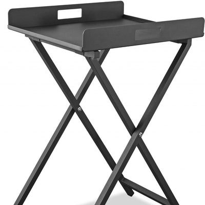 Gray Aluminum Indoor Outdoor Tray Table - Tray Tables