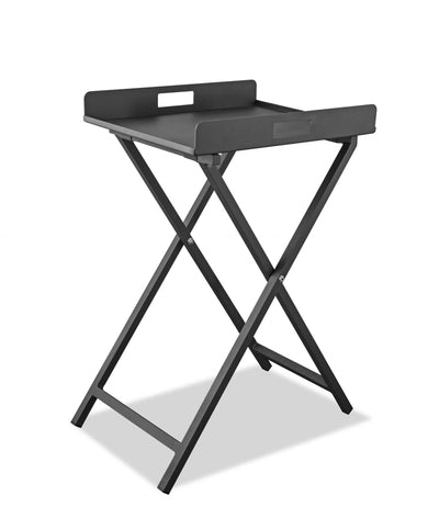 Gray Aluminum Indoor Outdoor Tray Table - Tray Tables