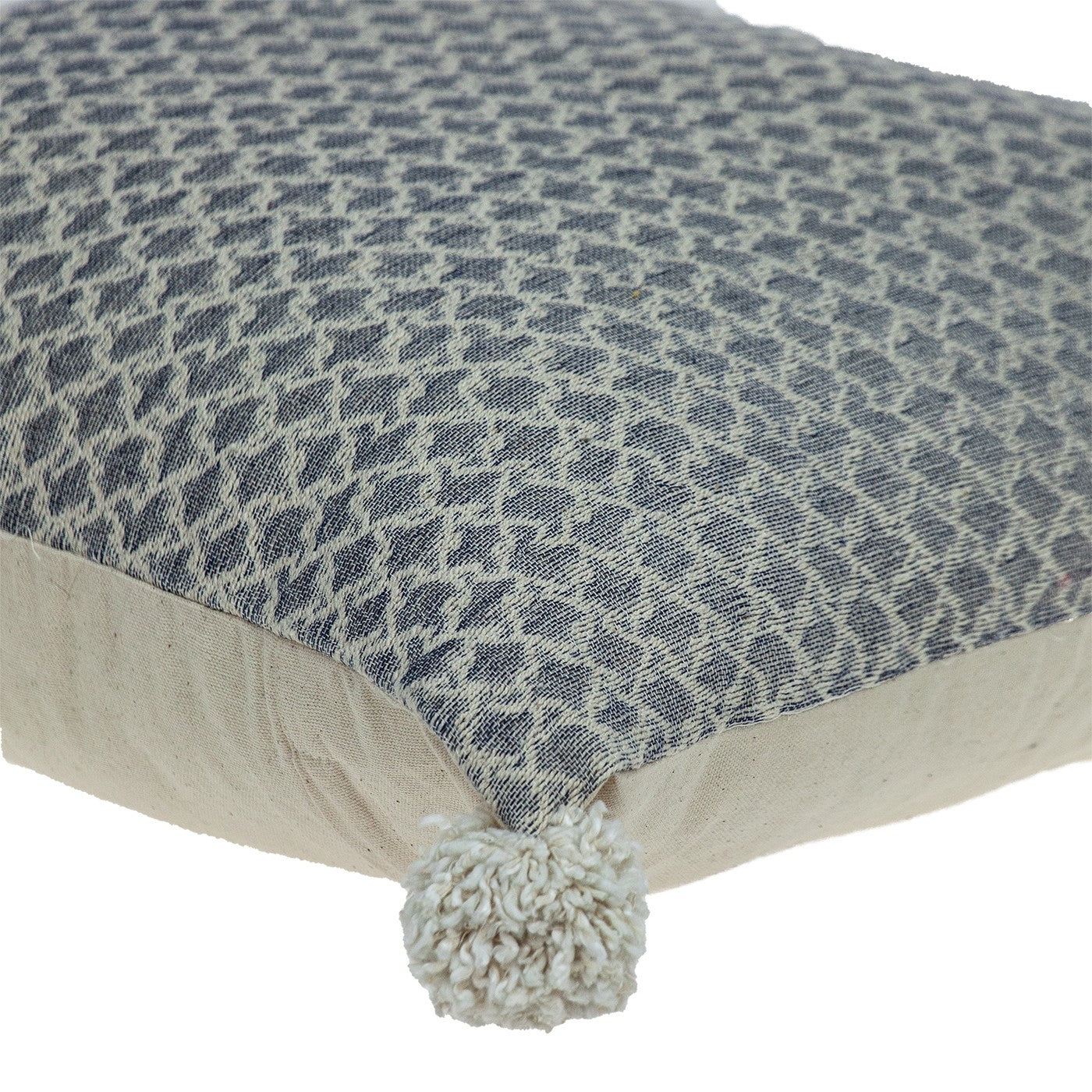 Gray Pearl Pom Throw Pillow - Accent Throw Pillows