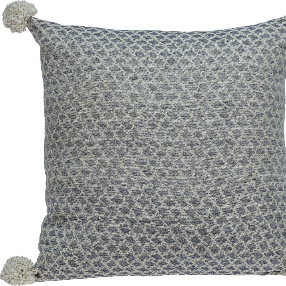 Gray Pearl Pom Throw Pillow - Accent Throw Pillows