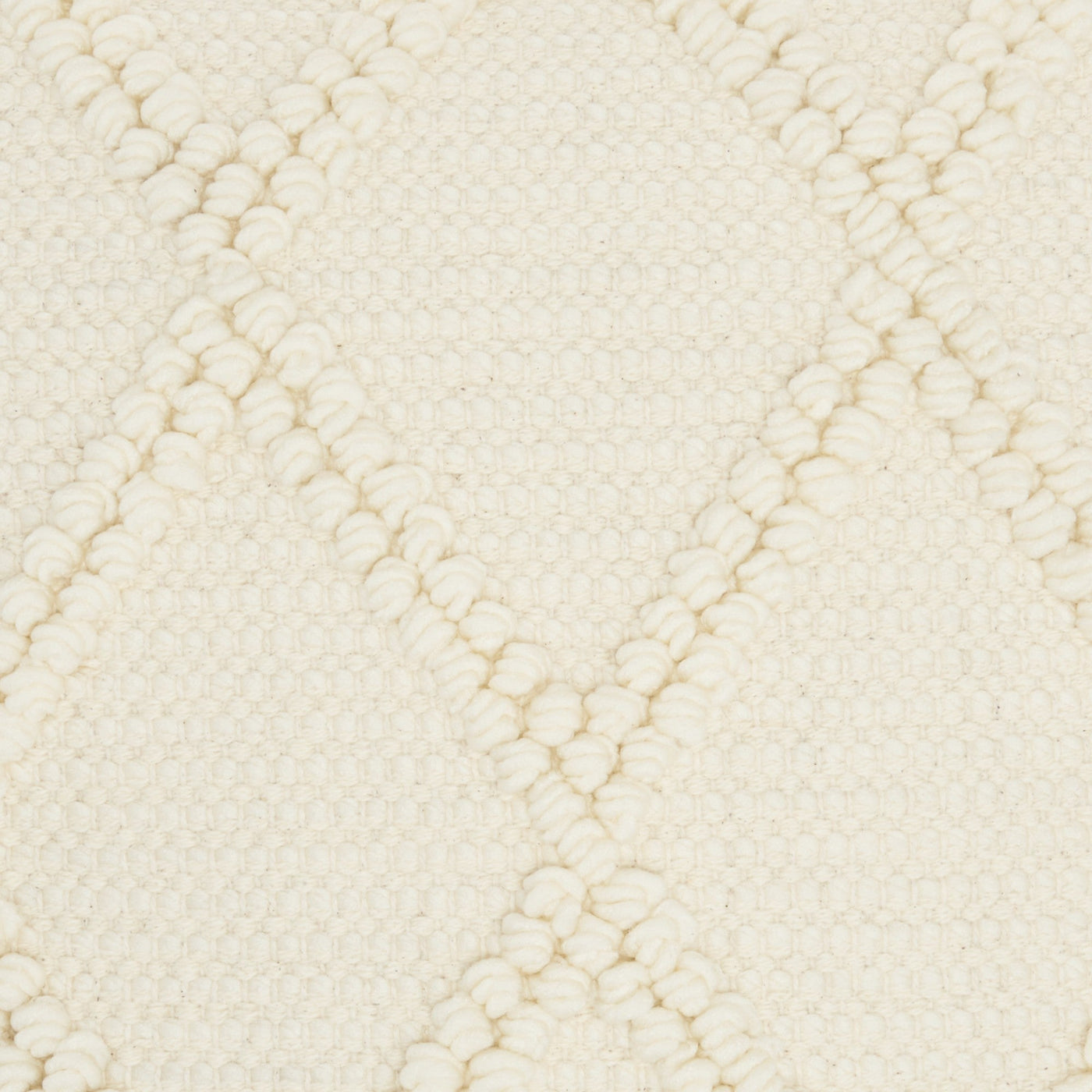 Ivory Textured Lattice Throw Pillow - Accent Throw Pillows