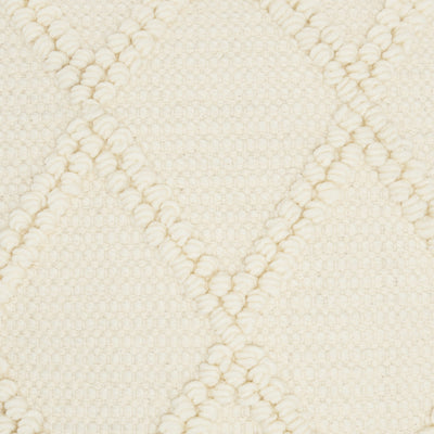 Ivory Textured Lattice Throw Pillow - Accent Throw Pillows