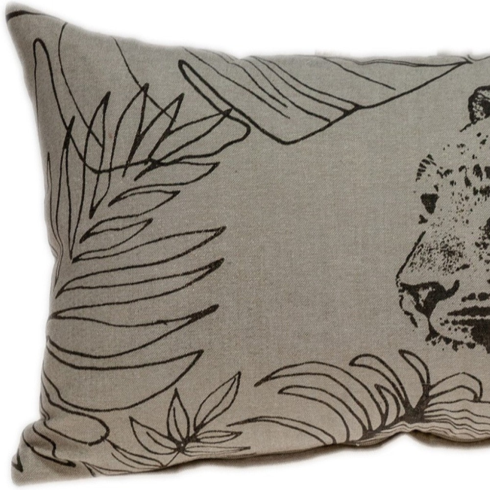 Jaguar Silhoutte Lumbar Throw Pillow - Accent Throw Pillows