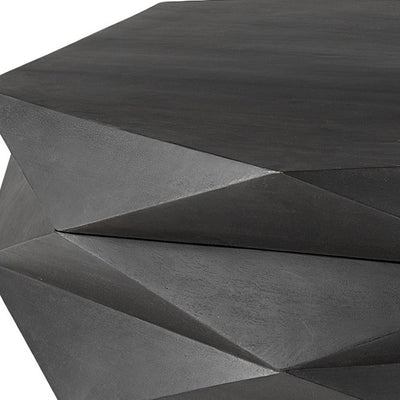 Mod Geometric Black Solid Wood Coffee Table - Coffee Tables