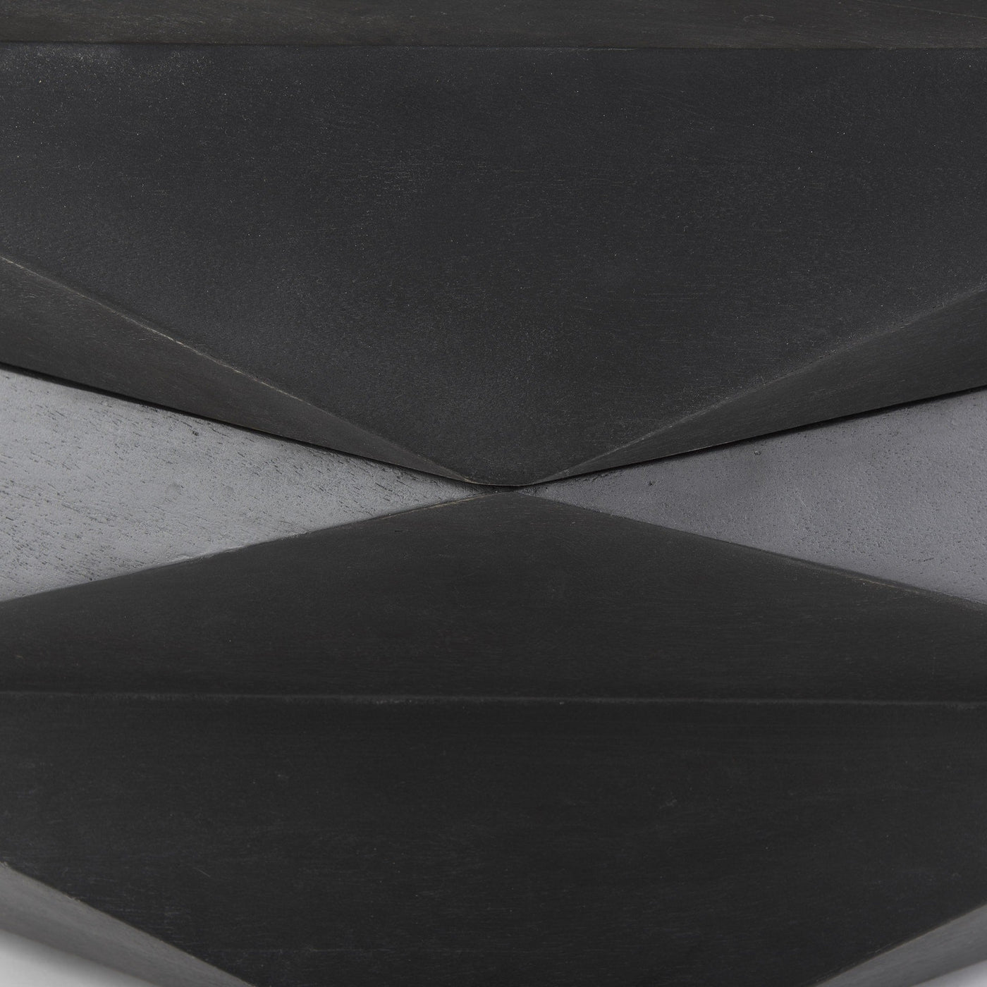 Mod Geometric Black Solid Wood Coffee Table - Coffee Tables