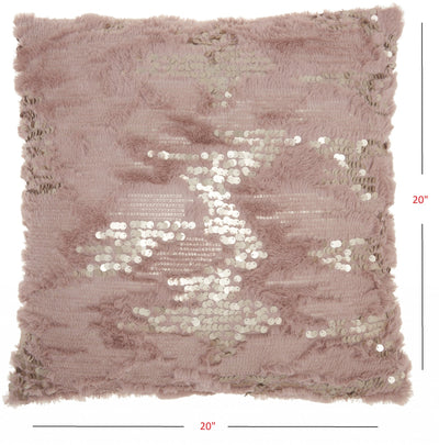 Sequined Blush Accent Throw Pillow - Accent Throw Pillows