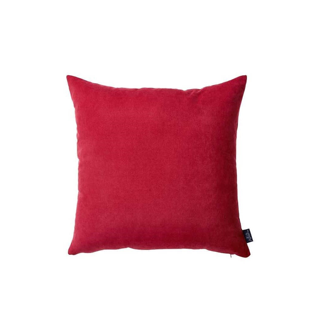 Set Of 2 Red Brushed Twill Decorative Throw Pillow Covers - Accent Throw Pillows