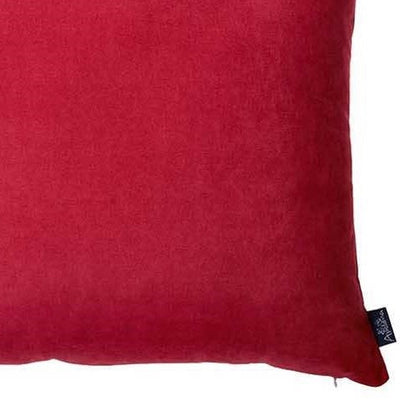 Set Of 2 Red Brushed Twill Decorative Throw Pillow Covers - Accent Throw Pillows