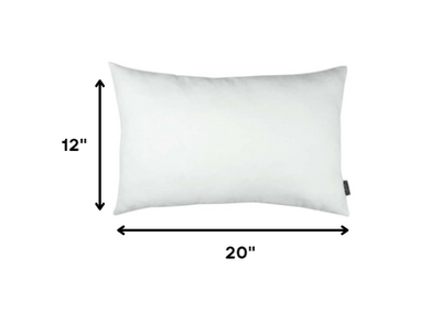 Set of 2 White Modern Lumbar Throw Pillows - Accent Throw Pillows