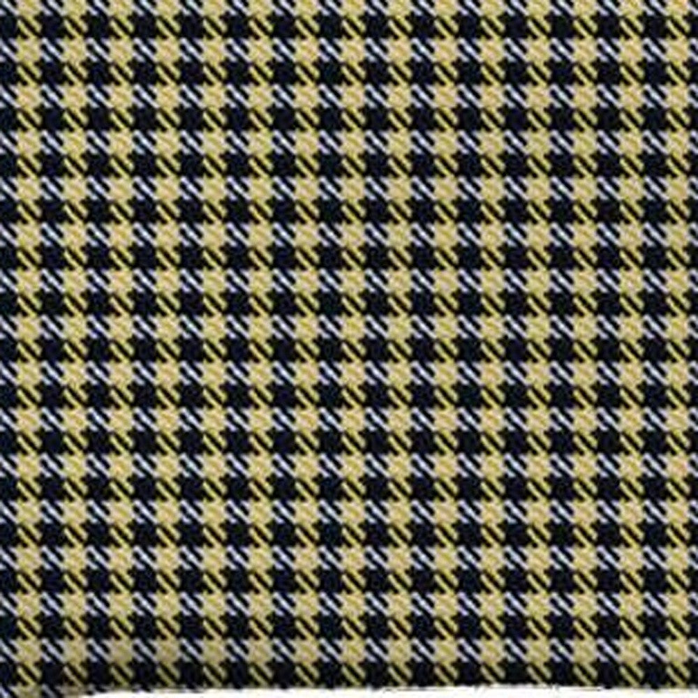 Set of Two 12’ X 20’ Yellow and Black Houndstooth Polyester Zippered Pillow Cover - Accent Throw Pillows