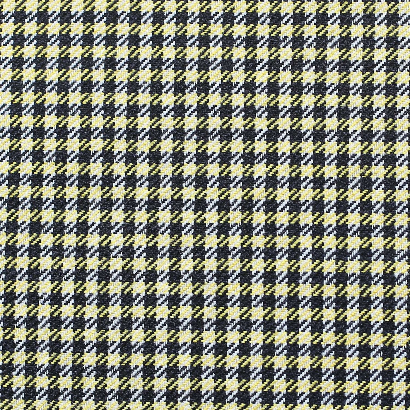 Set of Two 12’ X 20’ Yellow and Black Houndstooth Polyester Zippered Pillow Cover - Accent Throw Pillows