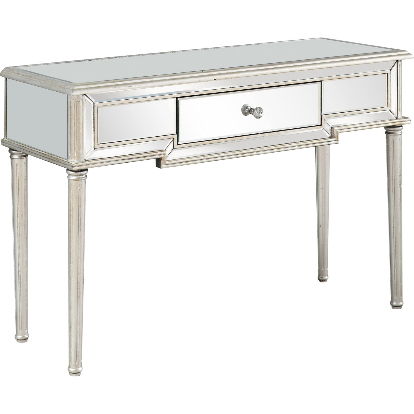 Silver Leaf Antiqued Console Table - Console Tables