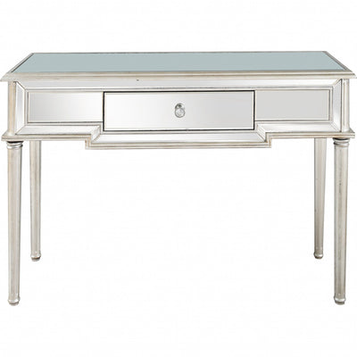 Silver Leaf Antiqued Console Table - Console Tables