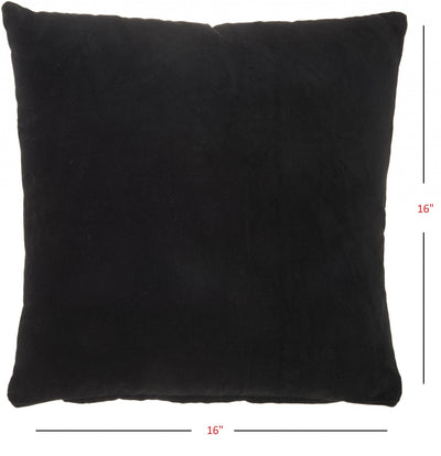 Solid Black Casual Throw Pillow - Accent Throw Pillows