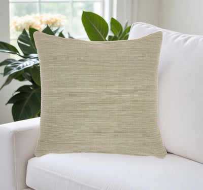 Taupe Distressed Stripes Throw Pillow - Accent Throw Pillows