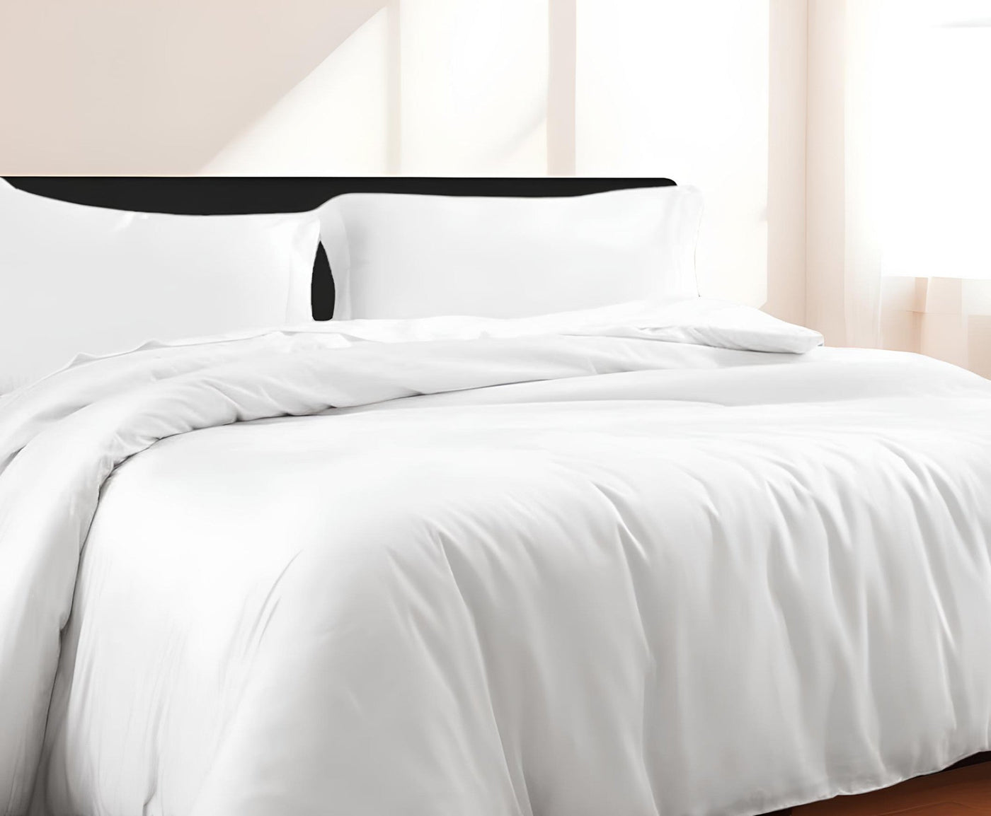 White King Cotton Blend 300 Thread Count Washable Duvet Cover Set - Down Comforters and Duvets