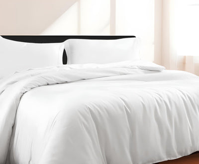 White King Cotton Blend 300 Thread Count Washable Duvet Cover Set - Down Comforters and Duvets