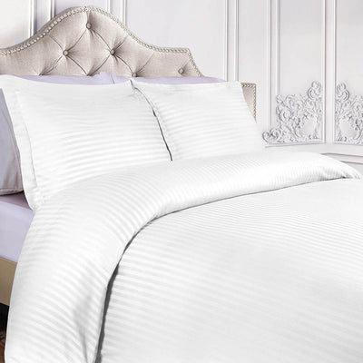 White King Cotton Blend 400 Thread Count Washable Duvet Cover Set - Down Comforters and Duvets