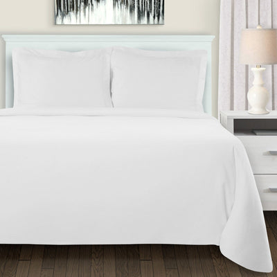 White King Cotton Blend Thread Count Washable Duvet Cover Set - Down Comforters and Duvets