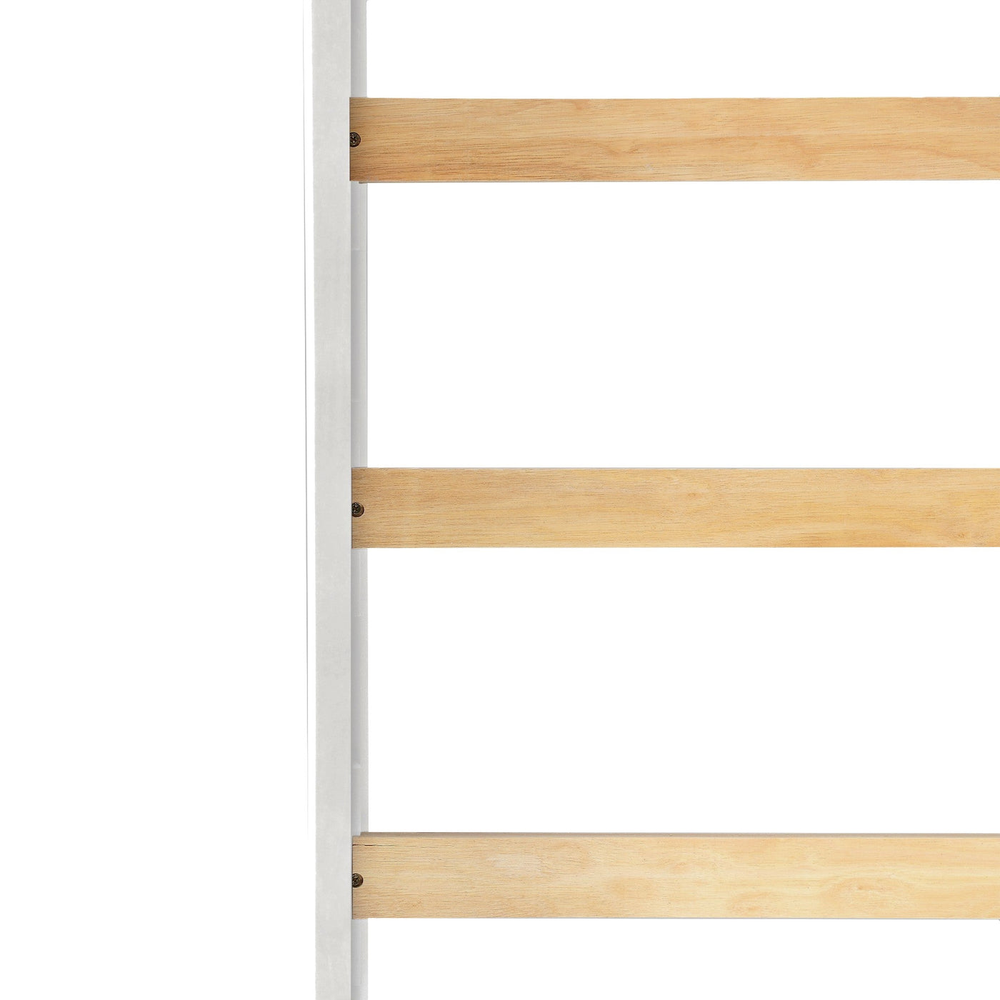 White Low Loft Bed With Slide - Loft Beds