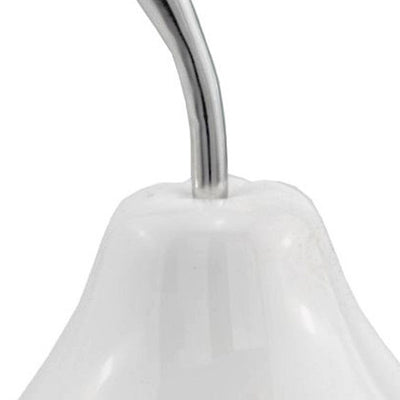 White Medium Pear Shaped Aluminum Accent Home Decor - Sculptures