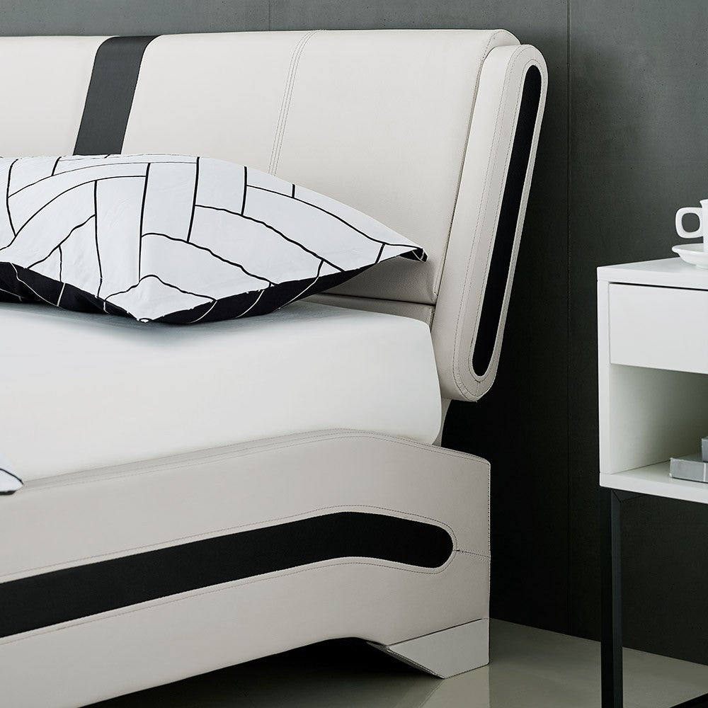 White Platform Queen Bed - Standard Beds