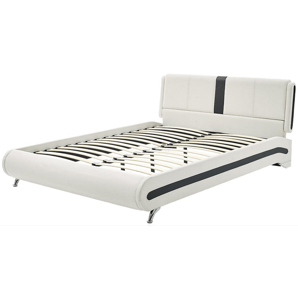 White Platform Queen Bed - Standard Beds