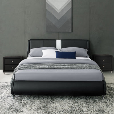 White Platform Queen Bed - Standard Beds