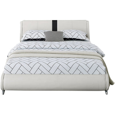 White Platform Queen Bed - Standard Beds