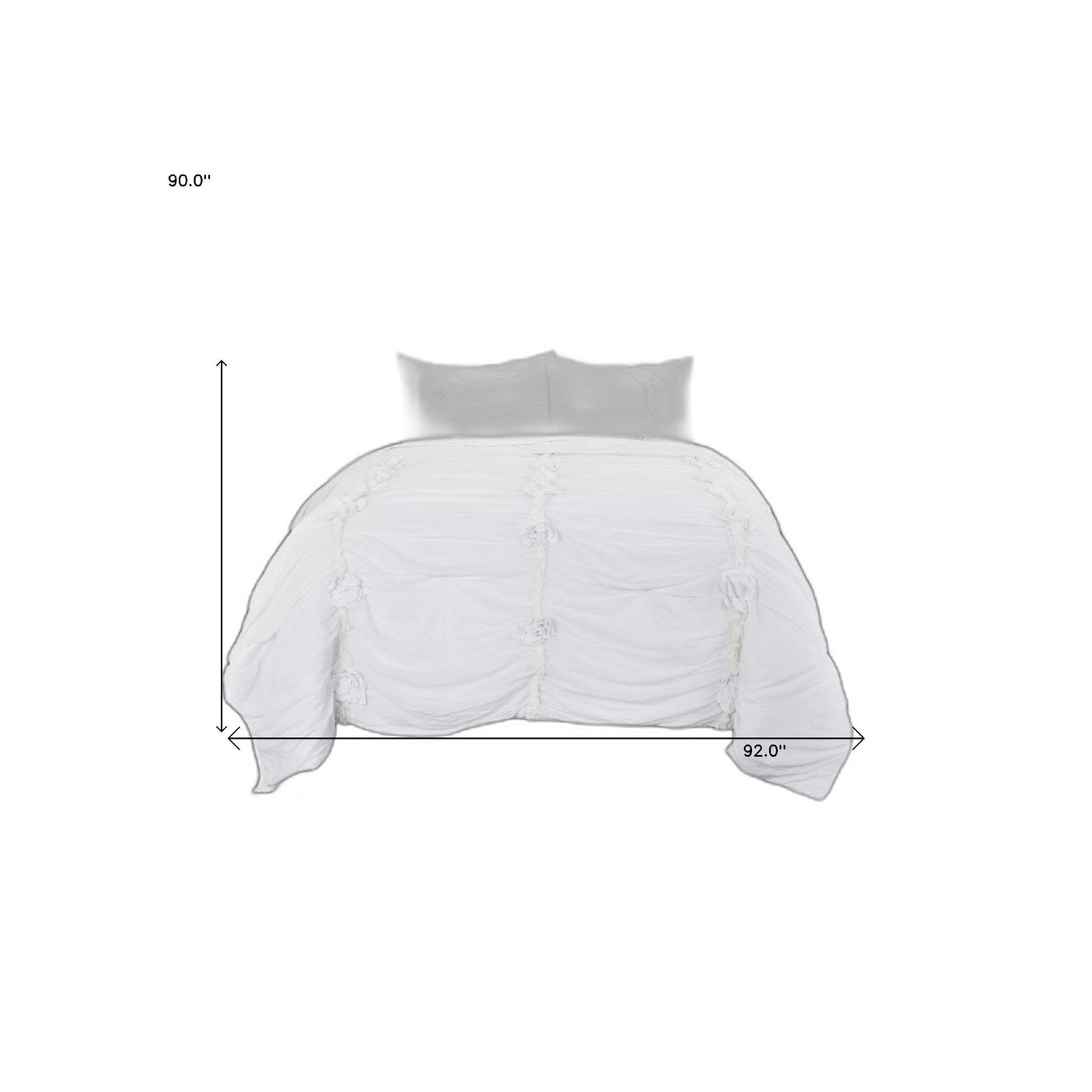 White Queen 100% Cotton 300 Thread Count Machine Washable Down Alternative Comforter - Comforters and Quilts