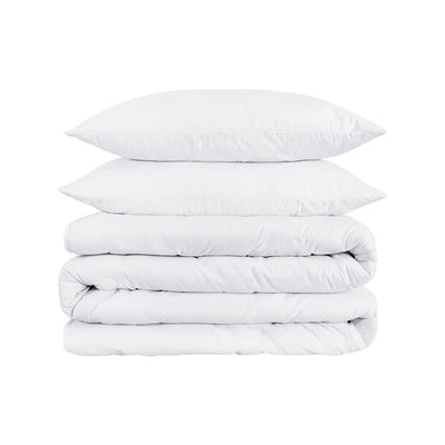 White Queen Cotton Blend 1200 Thread Count Washable Duvet Cover Set - Down Comforters and Duvets