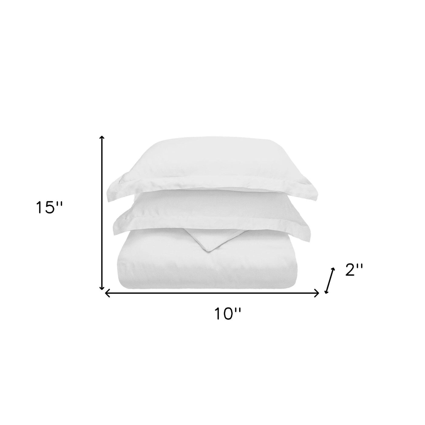 White Queen Cotton Blend 300 Thread Count Washable Duvet Cover Set - Down Comforters and Duvets