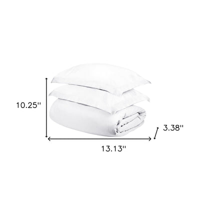 White Queen Cotton Blend 400 Thread Count Washable Duvet Cover Set - Down Comforters and Duvets