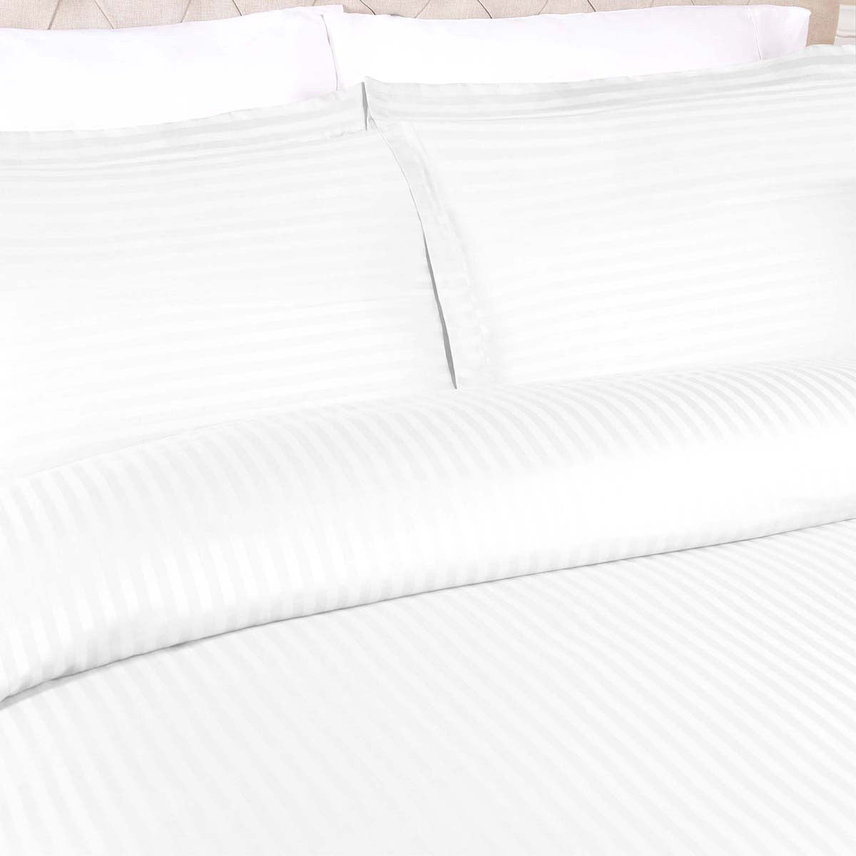 White Queen Cotton Blend 400 Thread Count Washable Duvet Cover Set - Down Comforters and Duvets