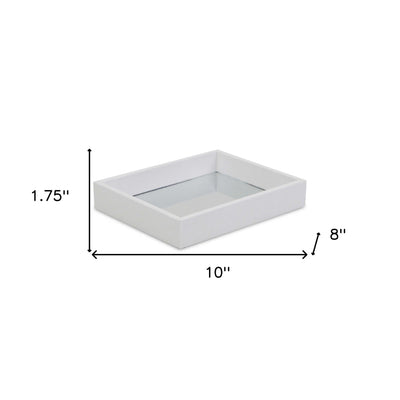 White Shagreen Mirrored Tray - Serving Bowls