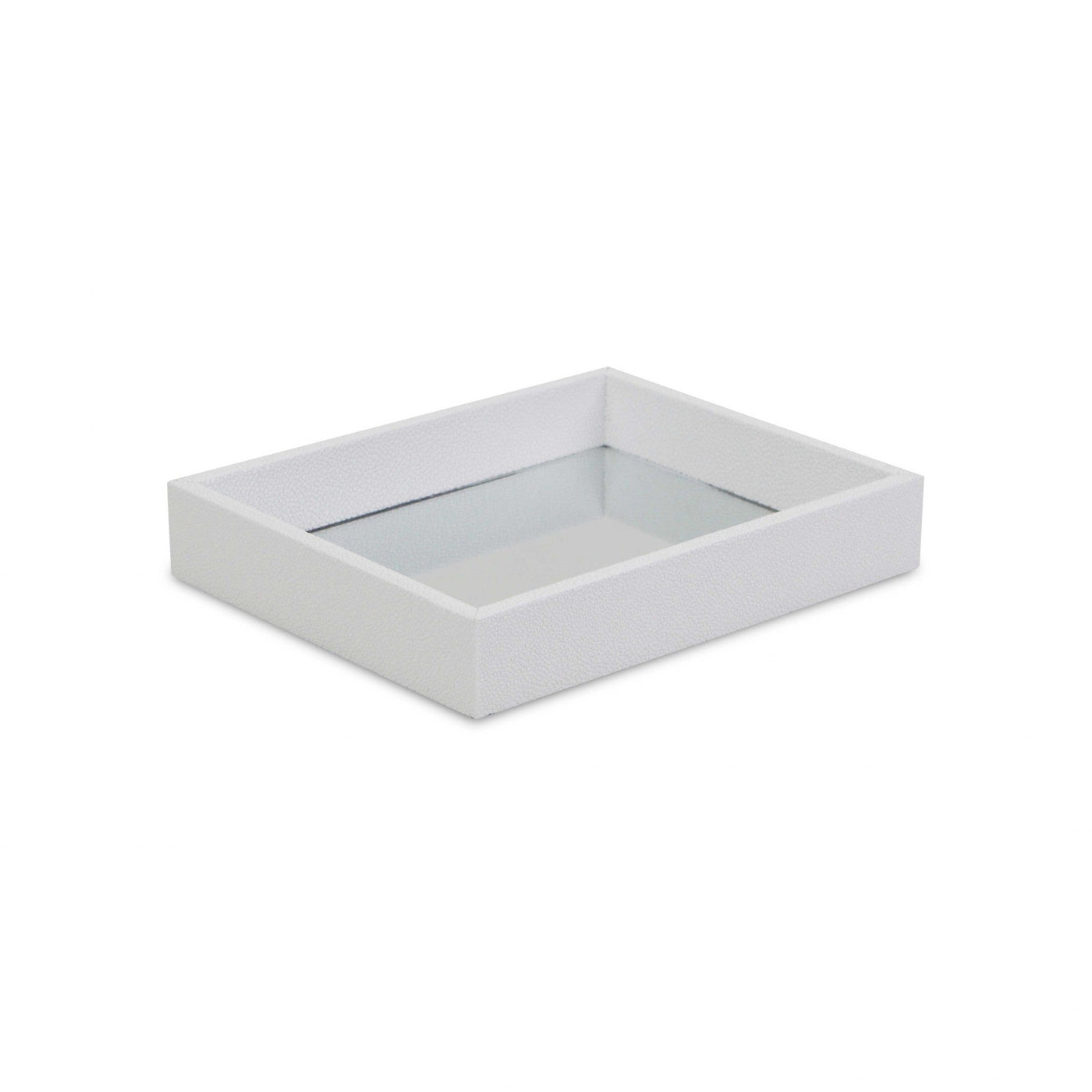 White Shagreen Mirrored Tray - Serving Bowls