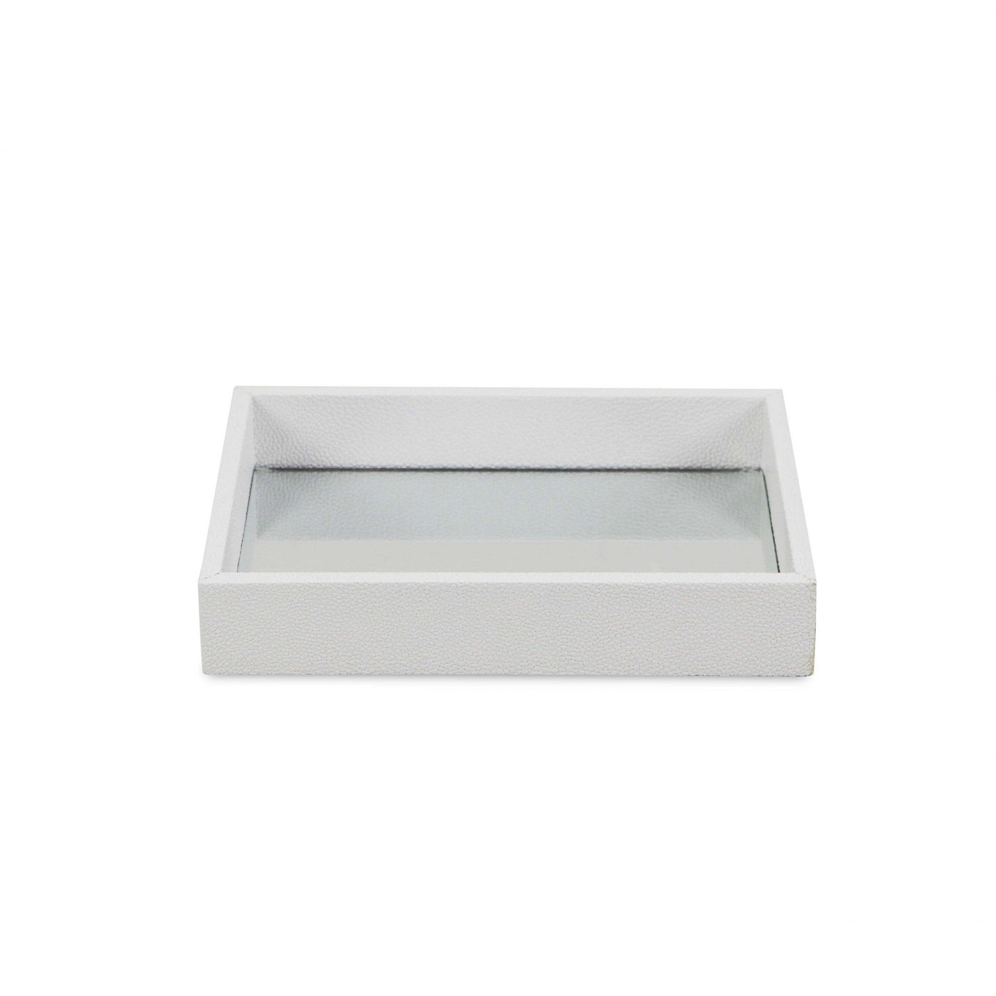 White Shagreen Mirrored Tray - Serving Bowls