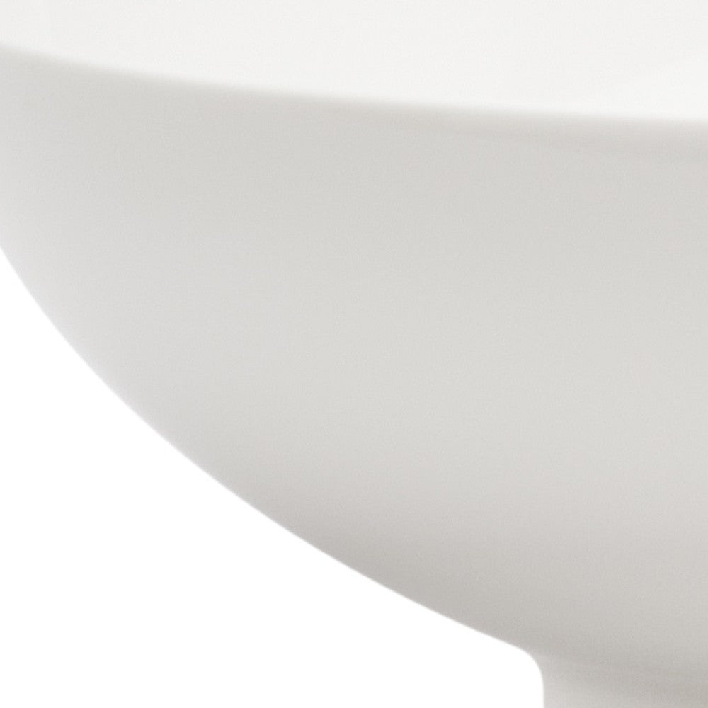 White Six Piece Porcelain Service For Six Bowl Set - Dinnerware