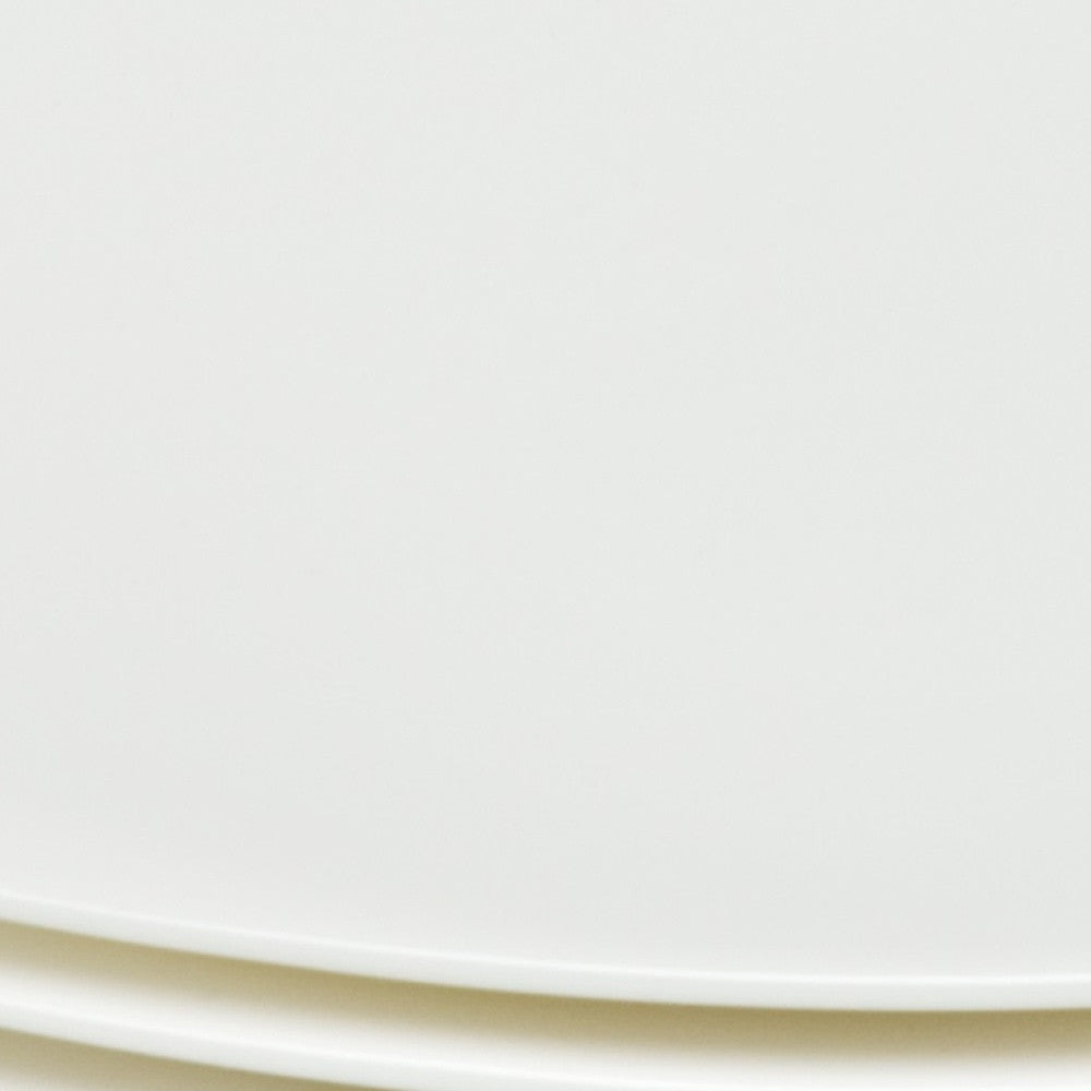 White Six Piece Square Bone China Service For Six Bread and Butter Set - Dinnerware