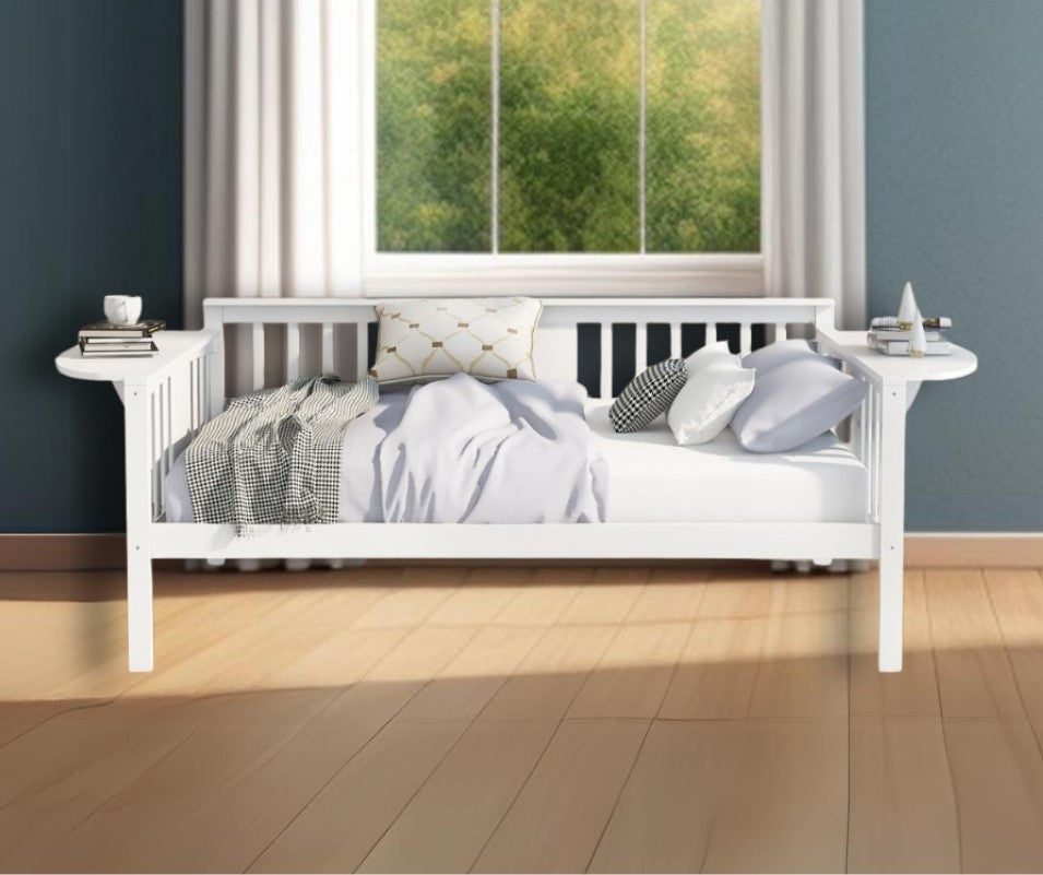 White Solid and Manufactured Wood Full Bed - Standard Beds