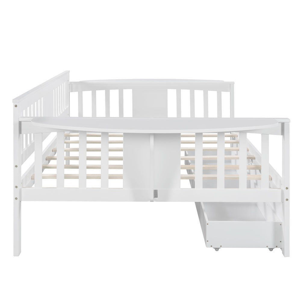 White Solid and Manufactured Wood Full Bed - Standard Beds