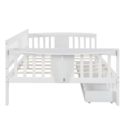 White Solid and Manufactured Wood Full Bed - Standard Beds