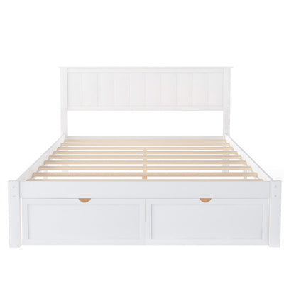 White Solid and Manufactured Wood Full Bed - Standard Beds